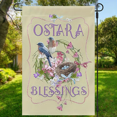 Ostara Spring Equinox Garden Flag - Wicca & Pagan Yard Decor