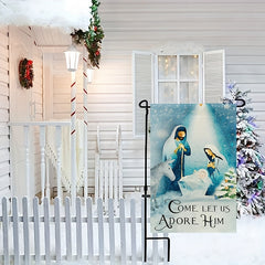 Holy Nativity Christmas House Flag