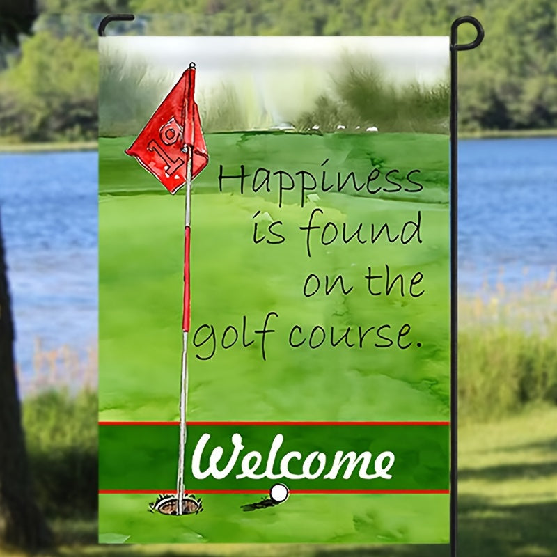 Golf Enthusiast's Welcome Garden Flag