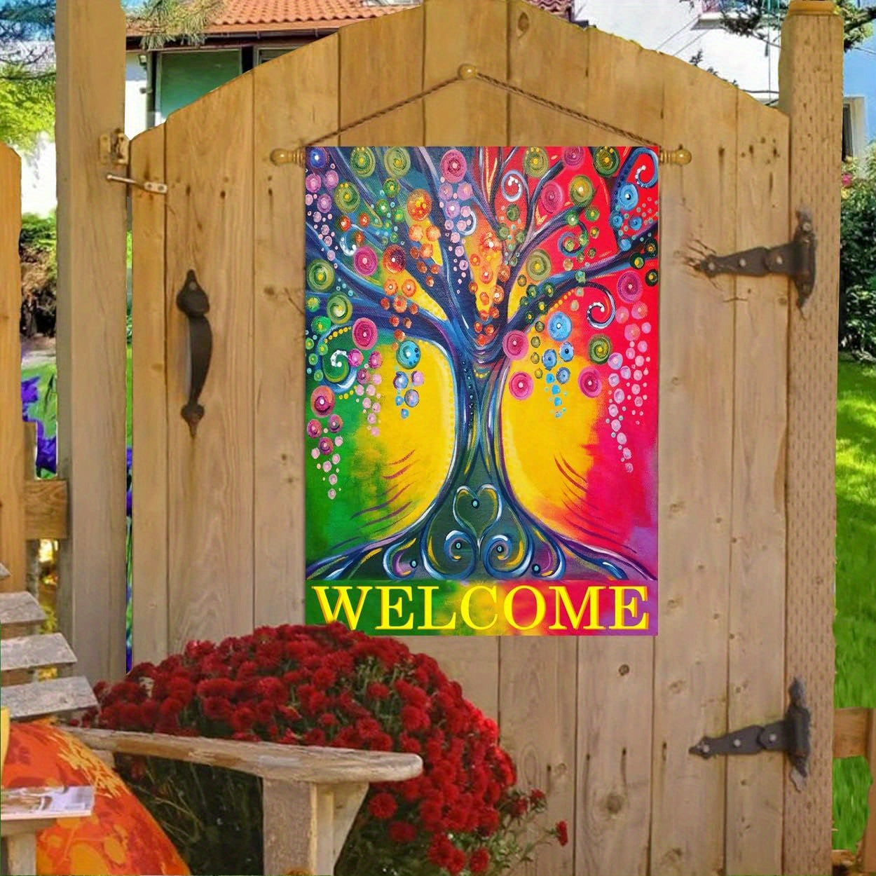 Tree of Life Welcome Garden Flag