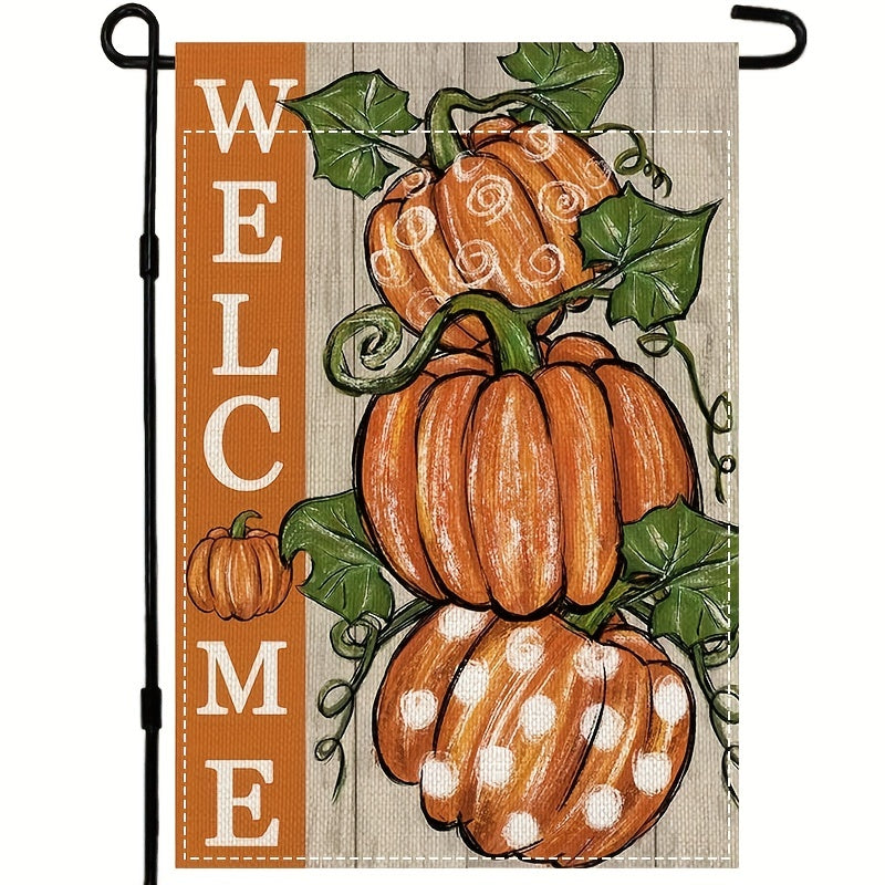 Fall Thanksgiving Pumpkins Garden Flag