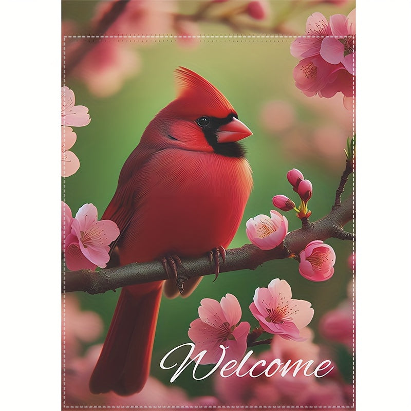 Summer Cardinal Red Birds Garden Flag