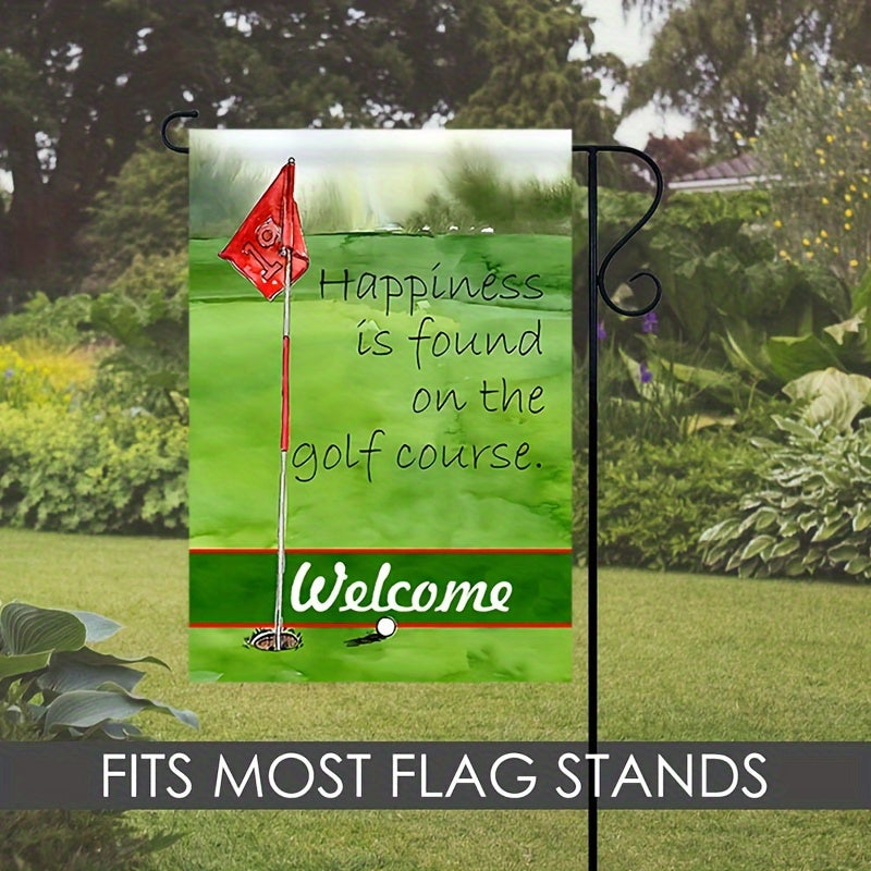 Golf Enthusiast's Welcome Garden Flag