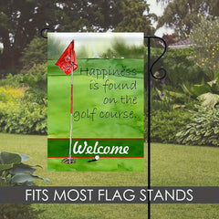 Golf Enthusiast's Welcome Garden Flag