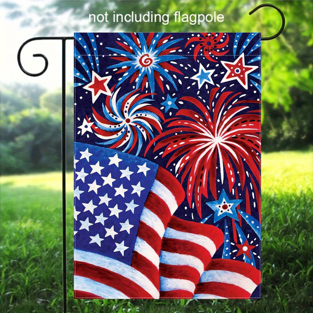 Vibrant 4th of July Patriotic Garden Flag