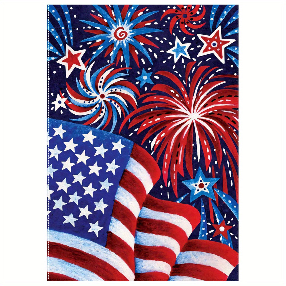 Vibrant 4th of July Patriotic Garden Flag