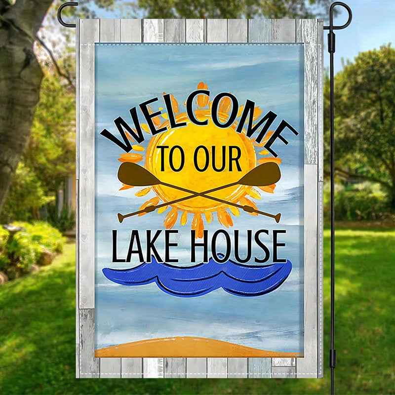 Welcome to Our Lake House" Double-Sided Garden Flag