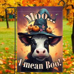 Cow Happy Halloween Garden Flag