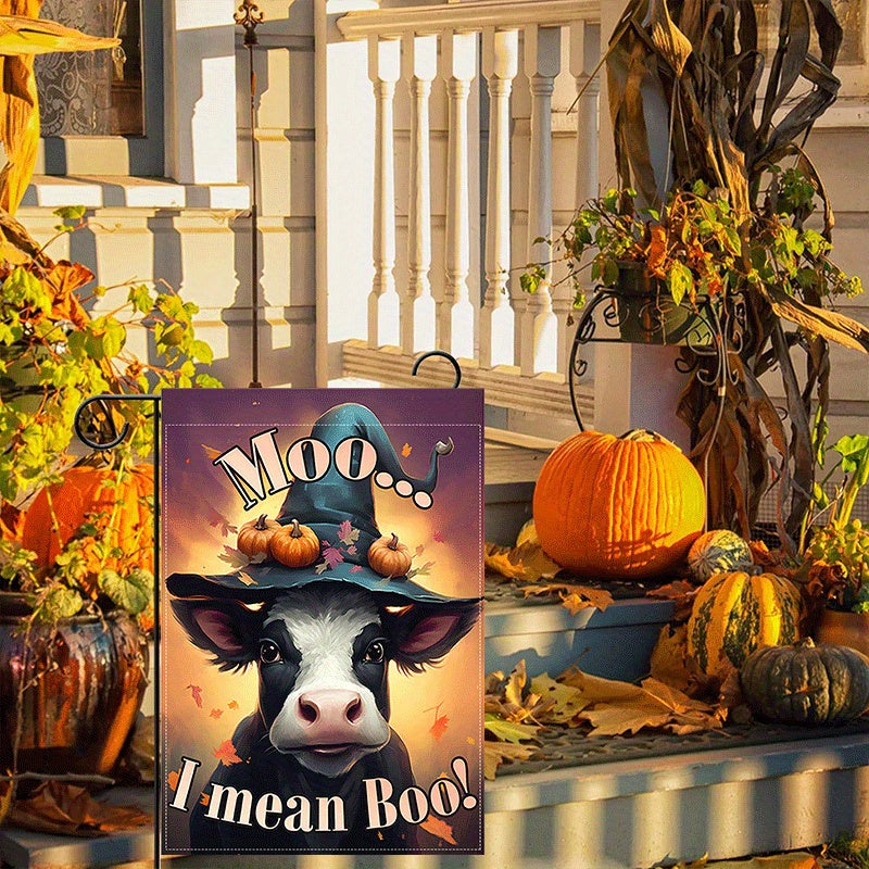 Cow Happy Halloween Garden Flag