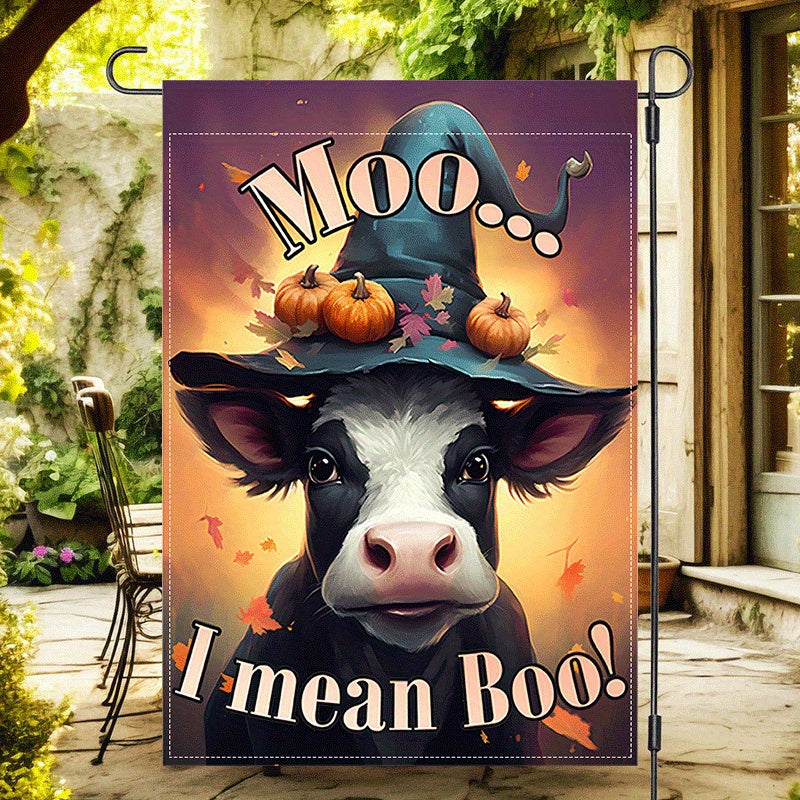 Cow Happy Halloween Garden Flag