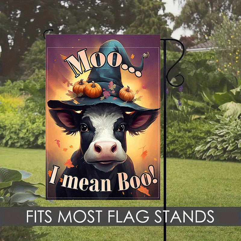 Cow Happy Halloween Garden Flag