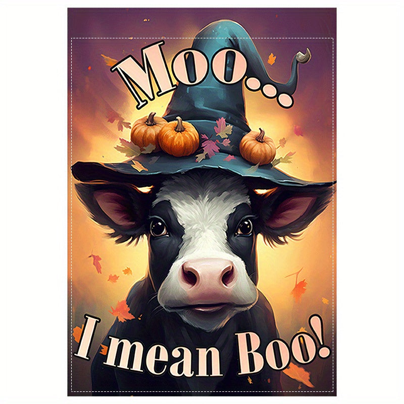 Cow Happy Halloween Garden Flag