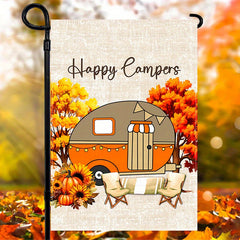 "Happy Camper" Fall Garden Flag