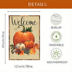 Autumn Harvest Welcome Garden Flag