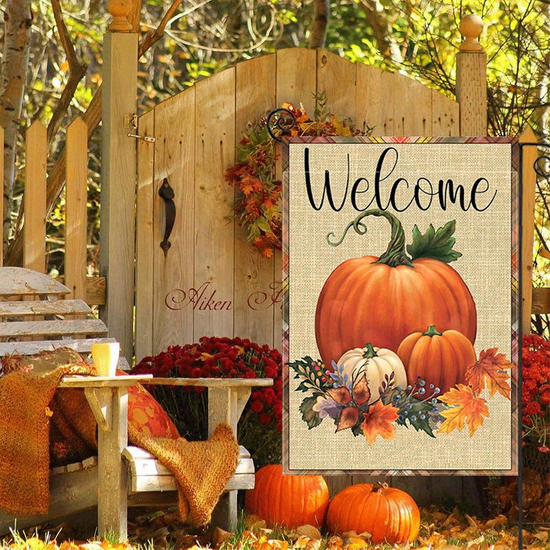 Autumn Harvest Welcome Garden Flag