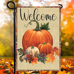 Autumn Harvest Welcome Garden Flag