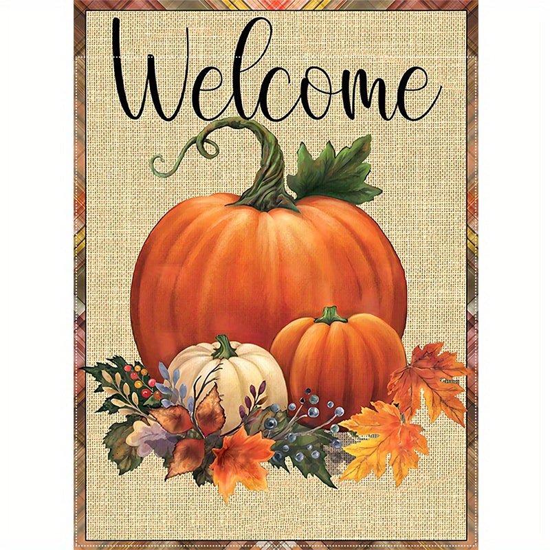 Autumn Harvest Welcome Garden Flag