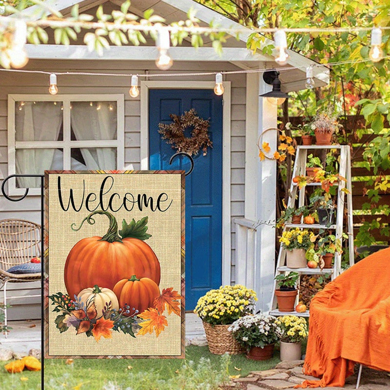 Autumn Harvest Welcome Garden Flag