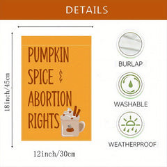 Double-Sided Waterproof Linen Fabric Fall Pumpkin Spice & Rights Garden Flag