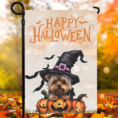 Fall Happy Halloween Yorkshire Garden Flag