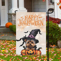 Fall Happy Halloween Yorkshire Garden Flag