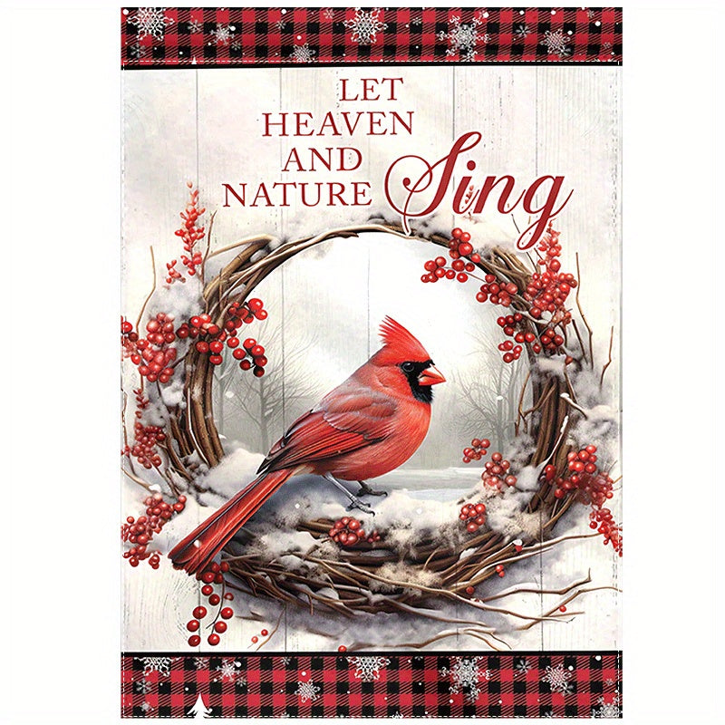 Rustic "Let Heaven and Nature Sing" Garden Flag