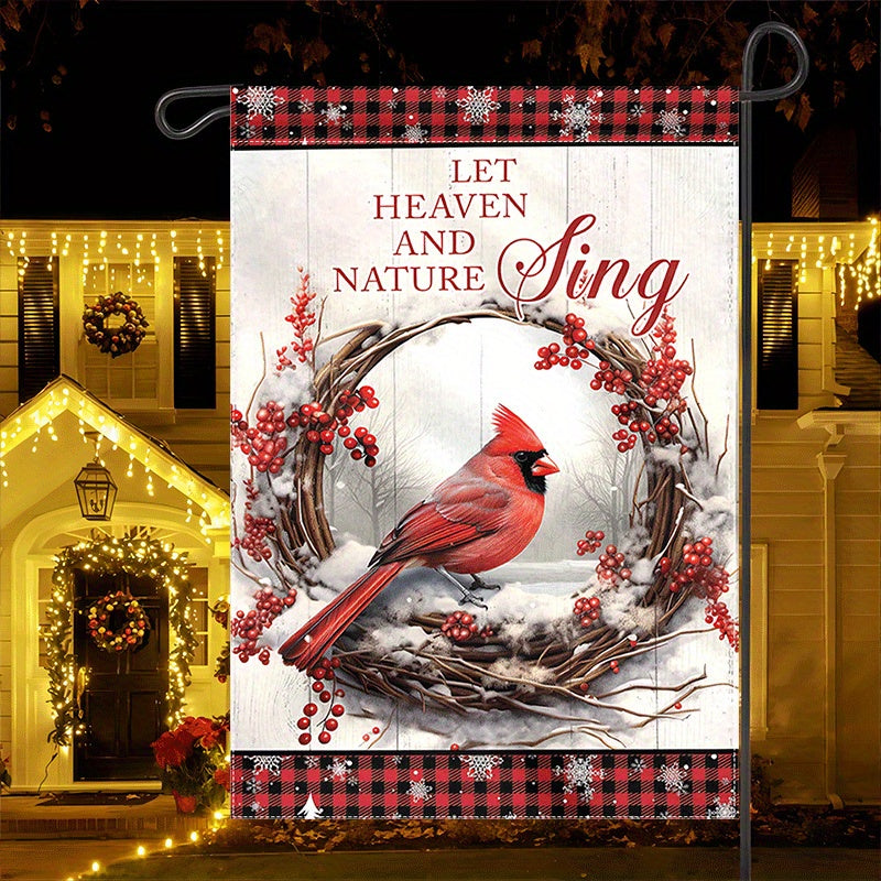 Rustic "Let Heaven and Nature Sing" Garden Flag