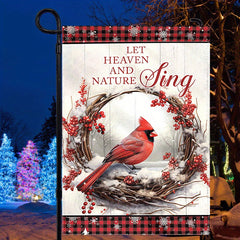 Rustic "Let Heaven and Nature Sing" Garden Flag