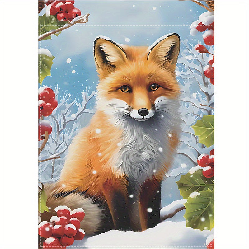 Charming Fox Christmas Garden Flag