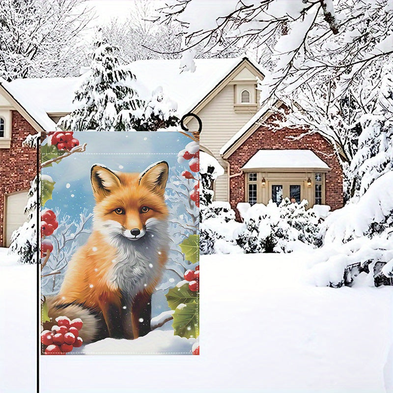 Charming Fox Christmas Garden Flag