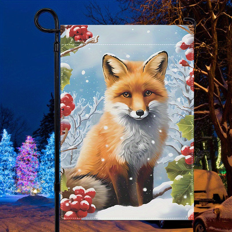 Charming Fox Christmas Garden Flag