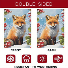 Charming Fox Christmas Garden Flag