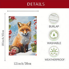 Charming Fox Christmas Garden Flag