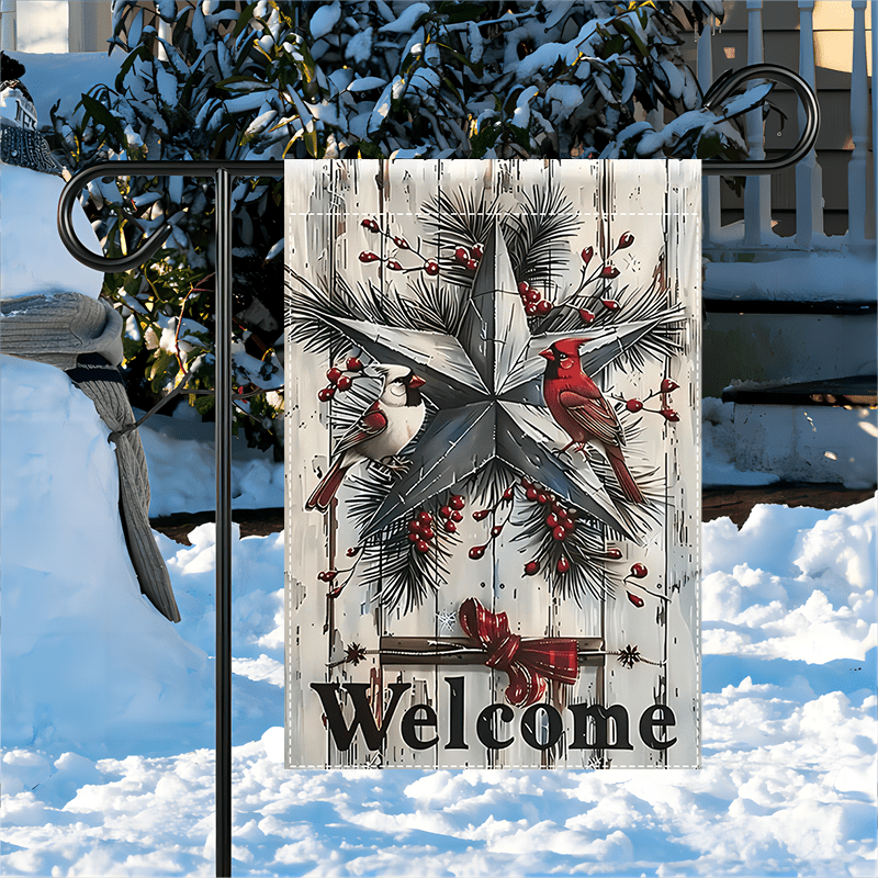 Double Sided Cardinals Garden Flag