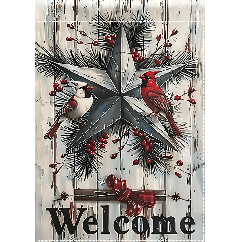 Double Sided Cardinals Garden Flag