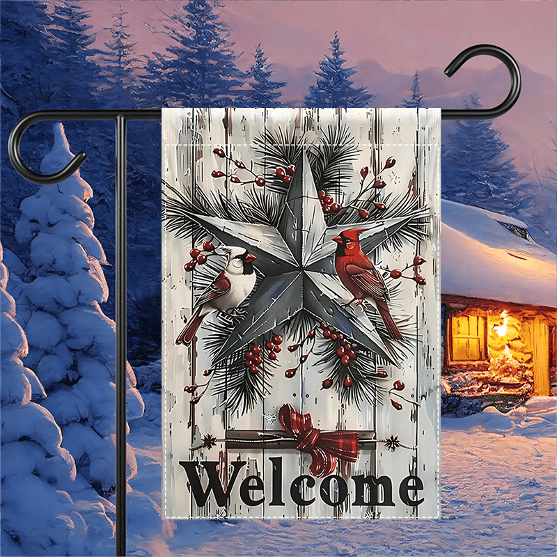 Double Sided Cardinals Garden Flag