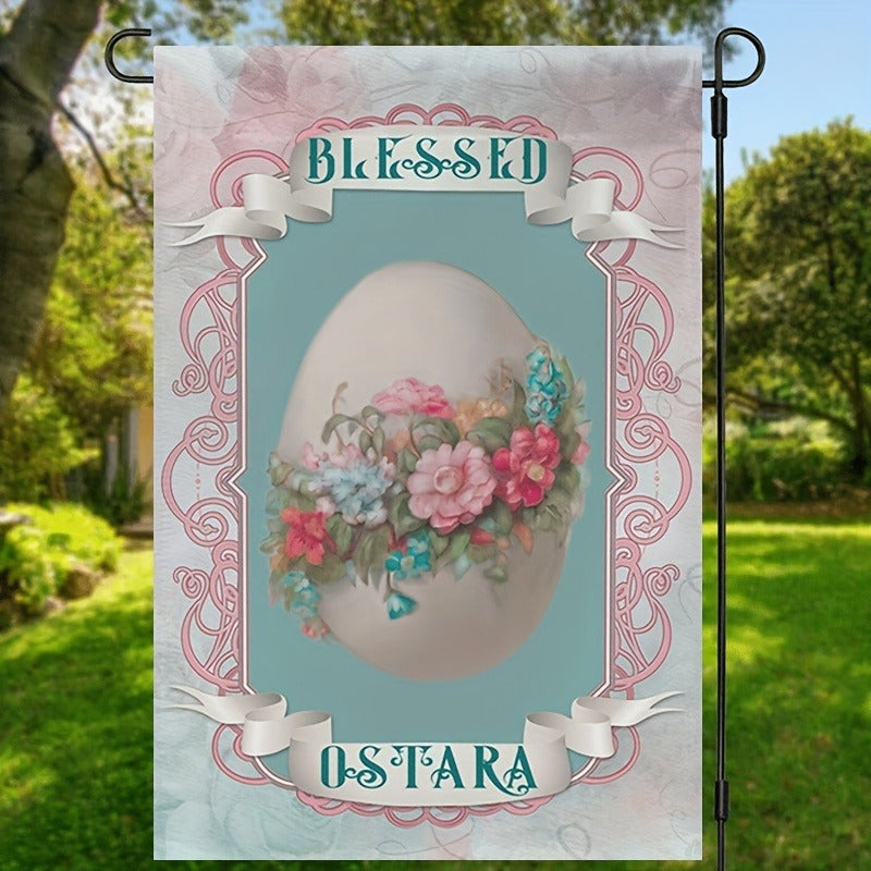 Blessed Ostara Themed Double-Sided Garden Flag