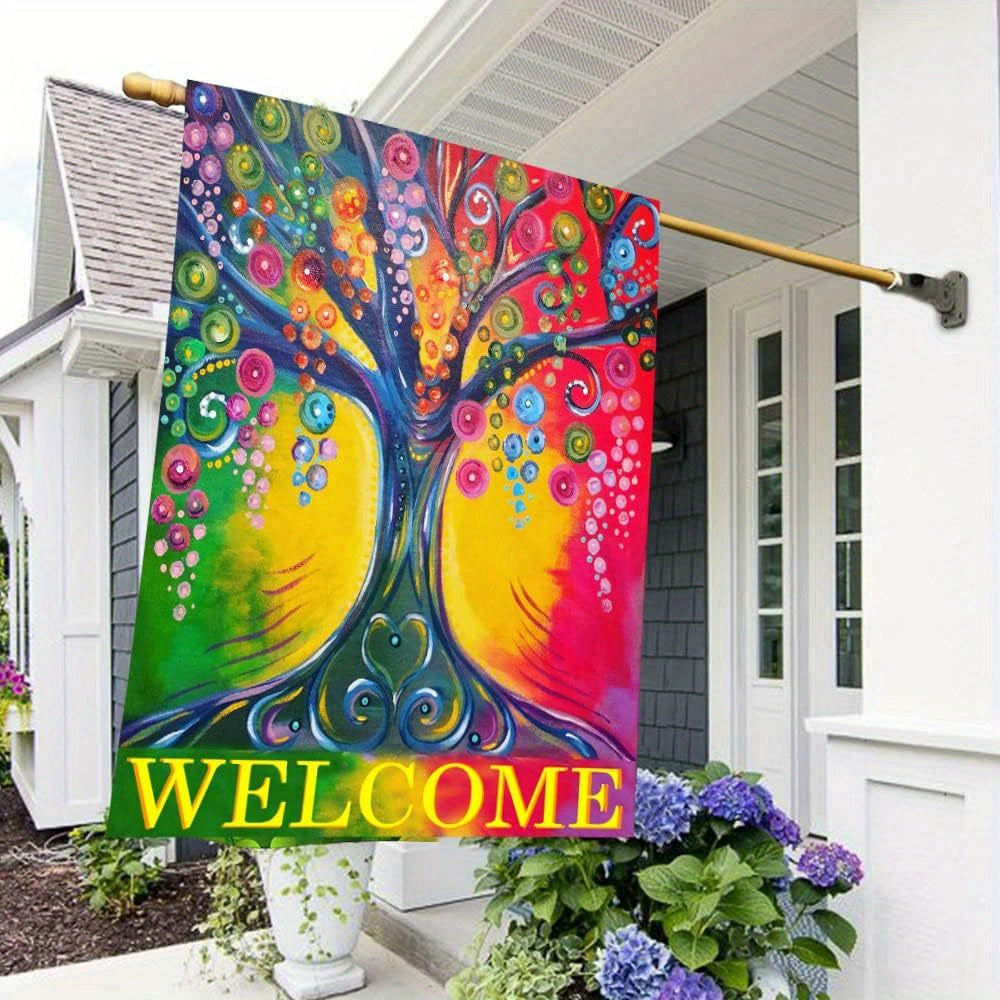 Tree of Life Welcome Garden Flag