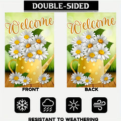 Vibrant Spring Welcome Garden Flag