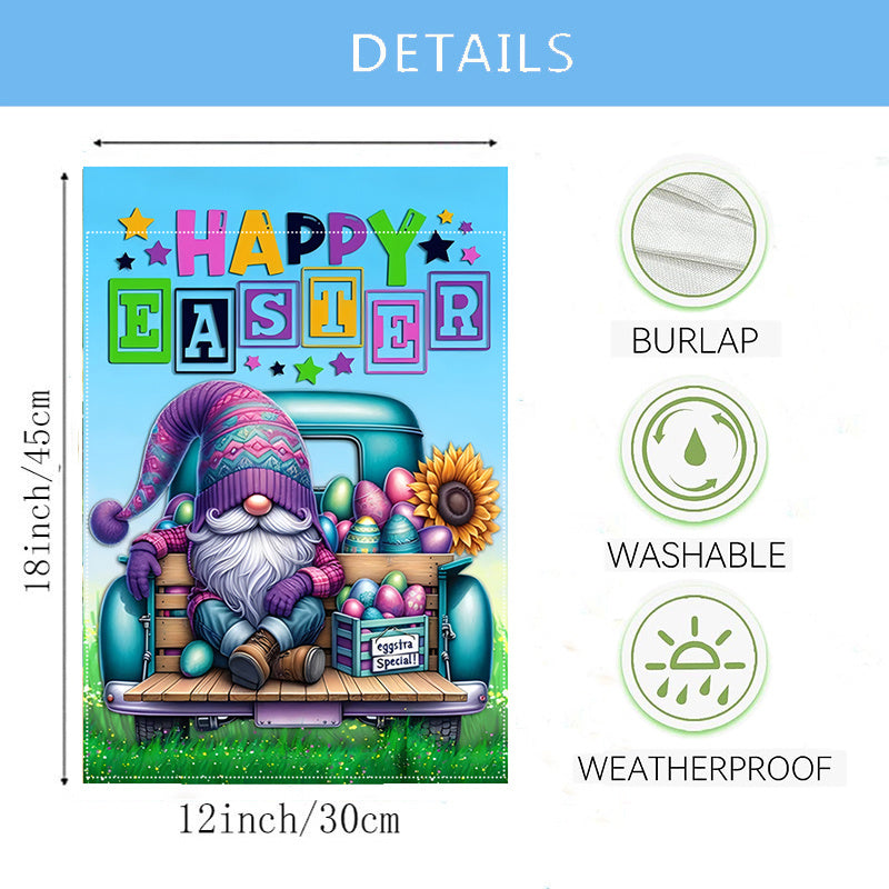 Happy Easter Garden Flag