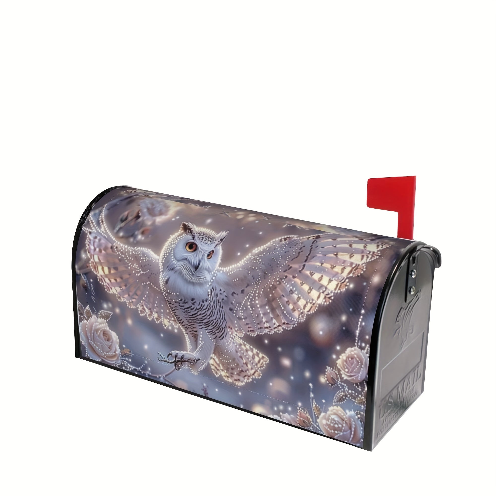 Animal-Themed Mailbox Cover with White Owl