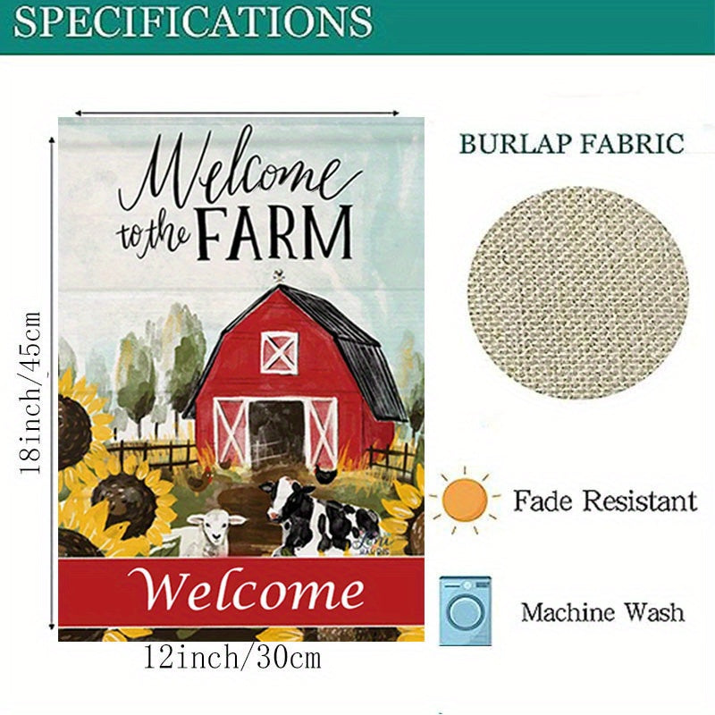 Farm Cow Sheep Garden Flag