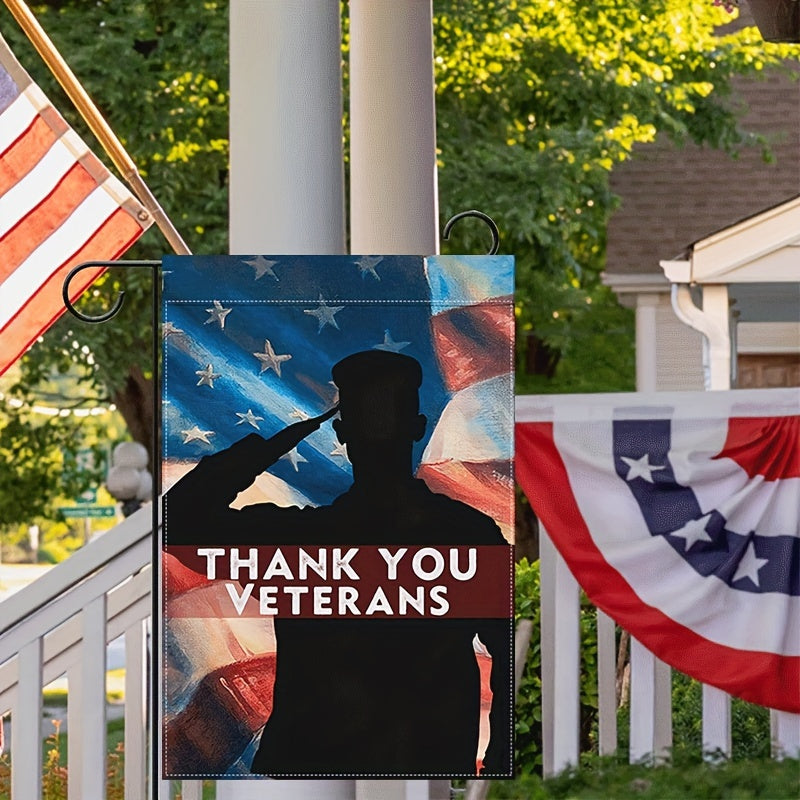 Patriotic Thank You Veterans Garden Flag