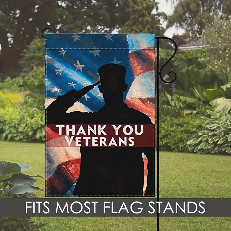 Patriotic Thank You Veterans Garden Flag