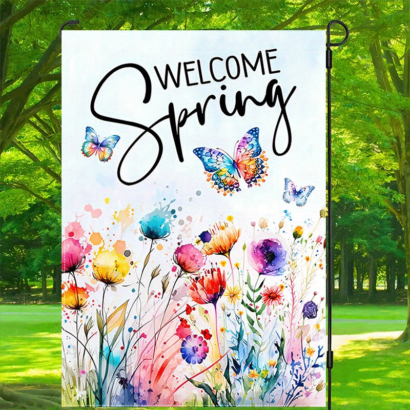 Welcome Spring Garden Flag