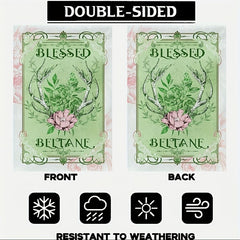 Blessed Beltane Spring Garden Flag