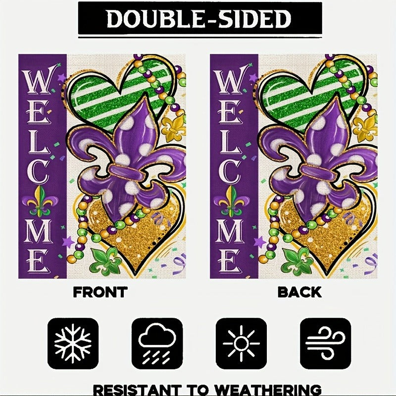 Mardi Gras Celebration Garden Flag