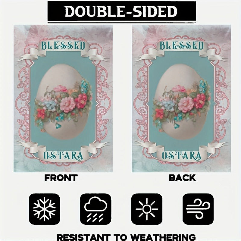 Blessed Ostara Themed Double-Sided Garden Flag