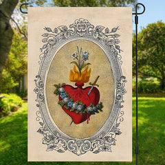 Sacred Heart Garden Flag