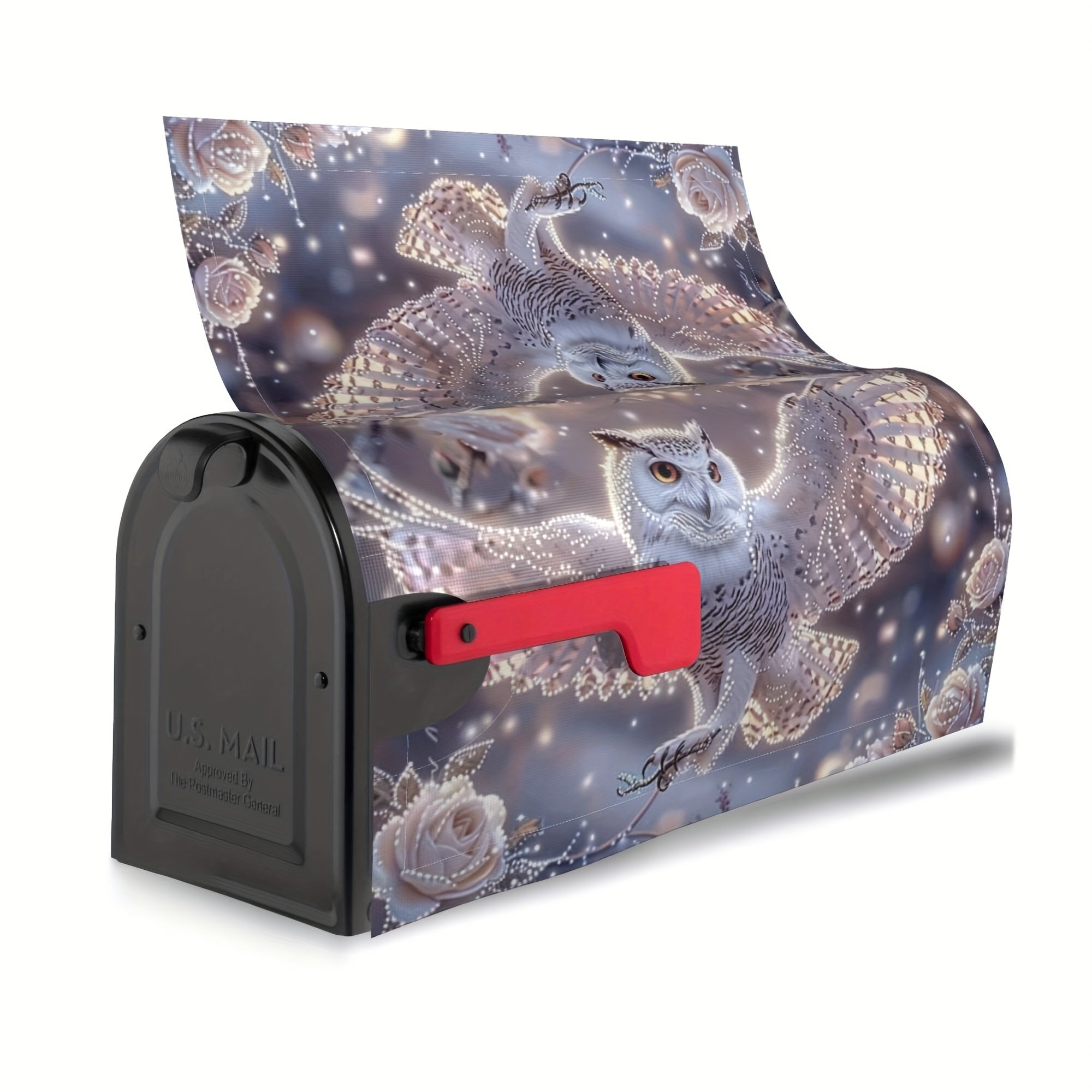 Animal-Themed Mailbox Cover with White Owl